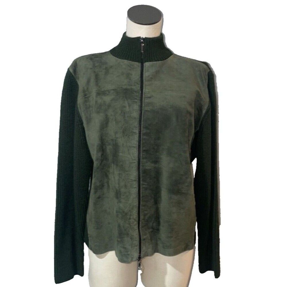 Valerie Stevens Vintage NWT Women's Genuine Suede/Wool Bomber Jacket size L
